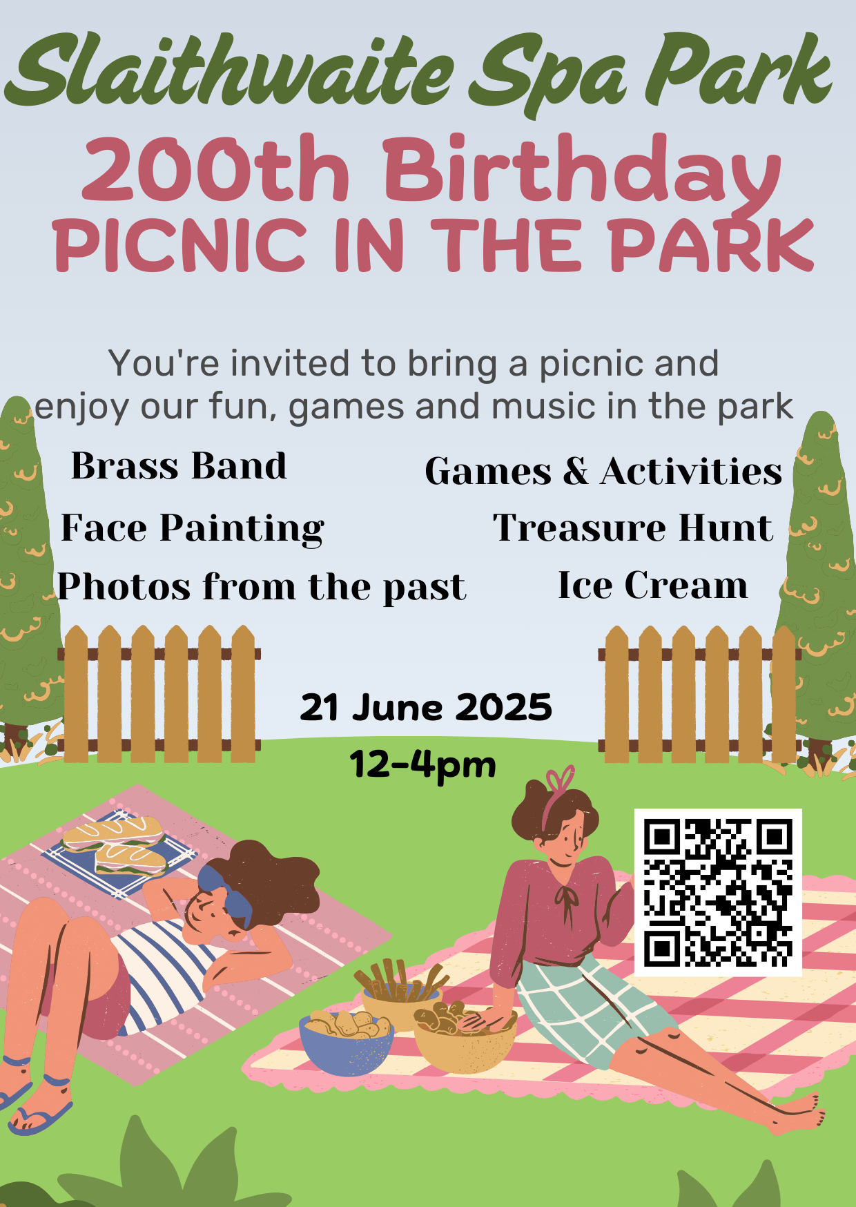 Slaithwaite Spa Park 200 Year birthday picnic in the park
